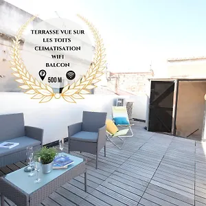 Appartement Duplex Liberté-grande Terrasse-clim-quartier Roquette, Arles
